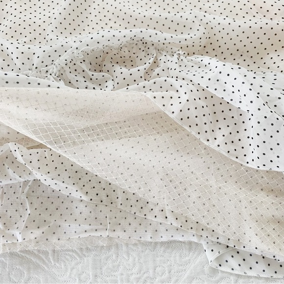 We are HAH Heavy Necking Polka Dot‎ Lace Ruffle Mini Dress - Picture 6 of 10